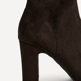 District Brown Faux Suede Ankle Boots