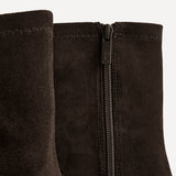 District Brown Faux Suede Ankle Boots