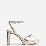 Diva Gold Faux Leather Platform Heels