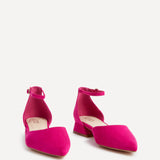 Dolly Wide Fit Fuchsia Faux Suede Low Court Heels