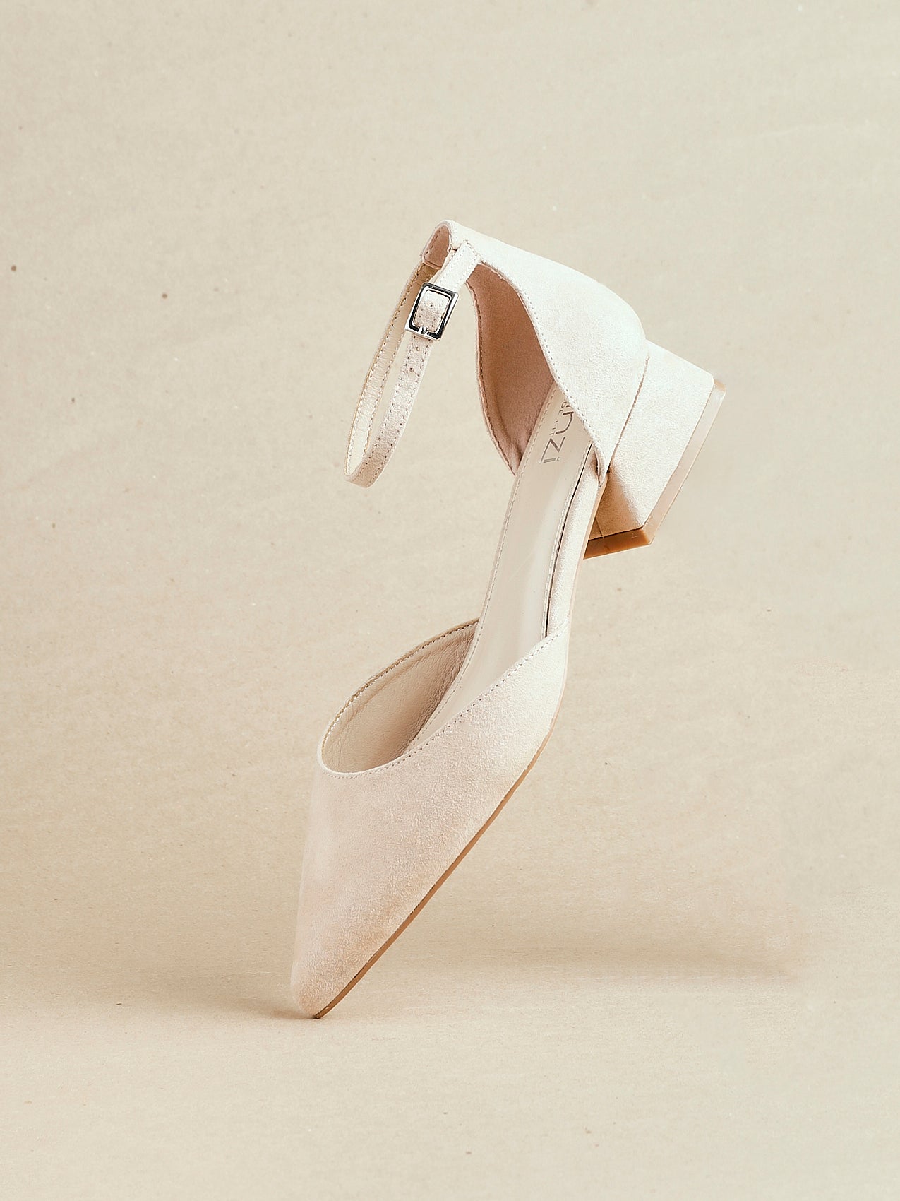 Dolly Wide Fit Faux Suede Low Court Heels