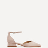 Dolly Wide Fit Nude Faux Suede Low Court Heels