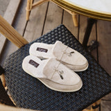 Dover Mocha Faux Fur Mule loafers