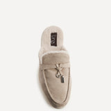 Dover Mocha Faux Fur Mule loafers