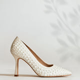 Dreaming Bridal Ivory Hot Fix Pearl Court Heels