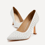 Dreaming Bridal Ivory Hot Fix Pearl Court Heels