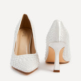 Dreaming Bridal Ivory Hot Fix Pearl Court Heels