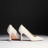 Dreaming Bridal Ivory Hot Fix Pearl Court Heels