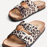 Drift Leopard Print Slider Sandals