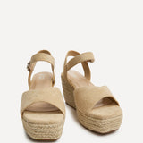 Duchess Wide Fit Nude Wedge Sandals