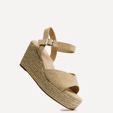 Duchess Wide Fit Nude Wedge Sandals