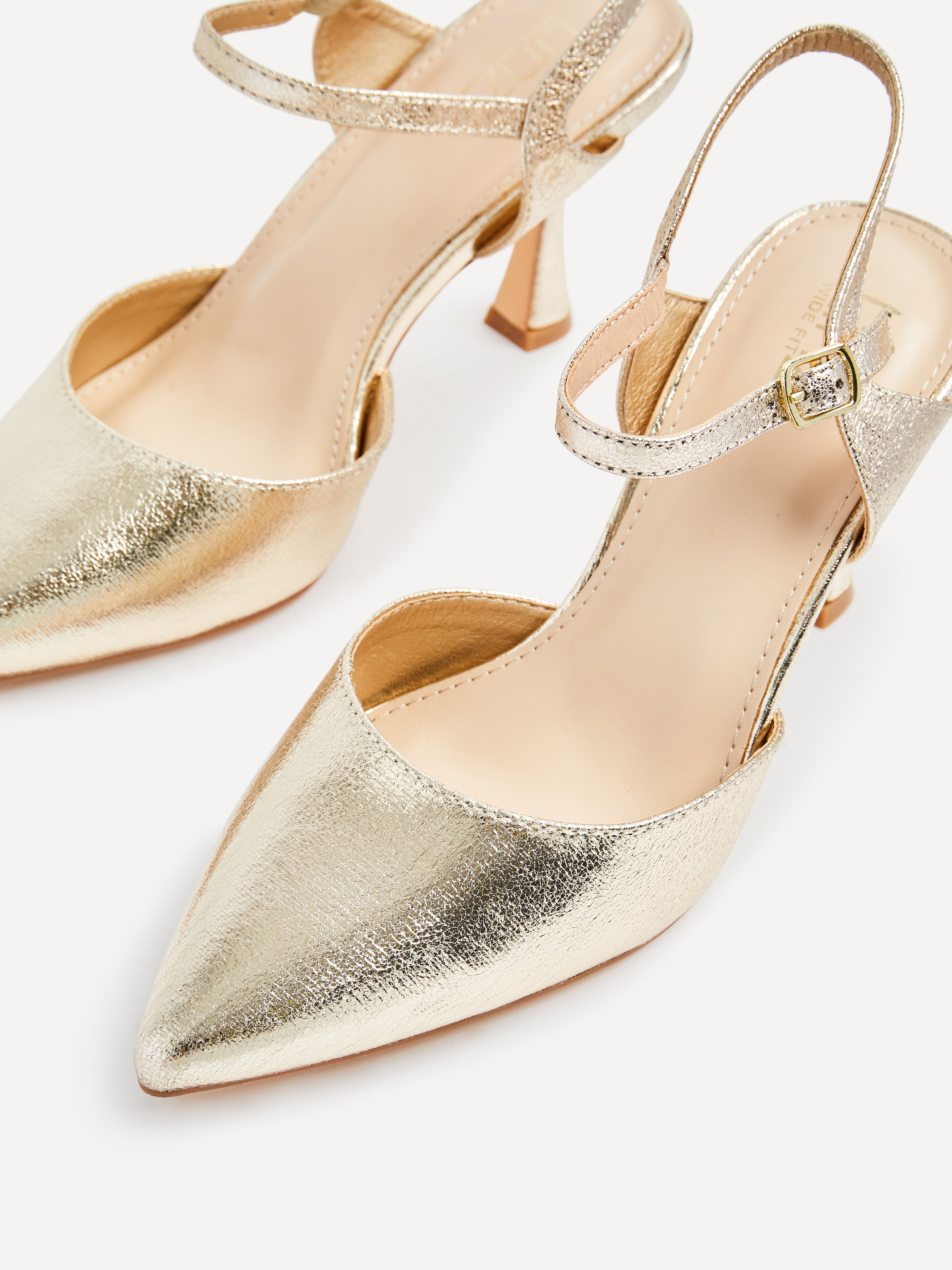 Wide Fit Gold Heel Shoes New Look Wide Fit Gold Faux Leather Open