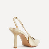 Dash Gold Faux Leather Court Heels