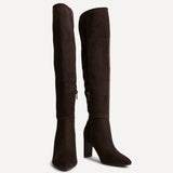 Demand Brown Long Heeled Boots