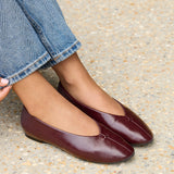Ease Burgundy Ballet Pumps