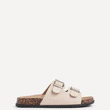 Echo Beige Double Buckle Sandals