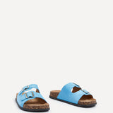 Echo Blue Double Buckle Sandals