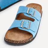 Echo Blue Double Buckle Sandals