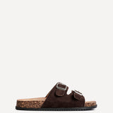 Echo Brown Double Buckle Sandals