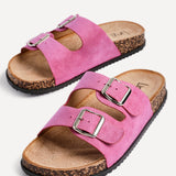 Echo Fuchsia Double Buckle Sandals