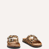 Echo Leopard Print Double Buckle Sandals