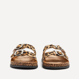 Echo Leopard Print Double Buckle Sandals