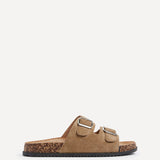 Echo Mocha Double Buckle Sandals