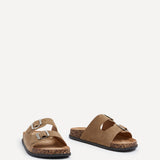 Echo Mocha Double Buckle Sandals