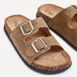 Echo Mocha Double Buckle Sandals