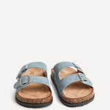 Echo Pale Blue Double Buckle Sandals