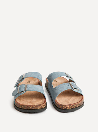 Echo Pale Blue Double Buckle Sandals