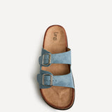 Echo Pale Blue Double Buckle Sandals