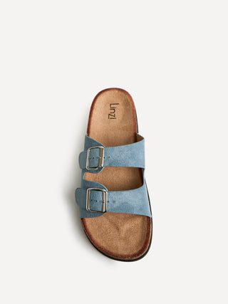 Echo Pale Blue Double Buckle Sandals