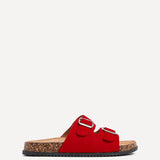 Echo Red Double Buckle Sandals