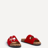 Echo Red Double Buckle Sandals