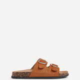 Echo Tan Double Buckle Sandals