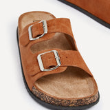 Echo Tan Double Buckle Sandals