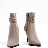 Eclipse Mocha Pointed Stiletto Heeled Boots