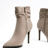 Eclipse Mocha Pointed Stiletto Heeled Boots