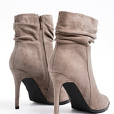 Eclipse Mocha Pointed Stiletto Heeled Boots