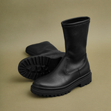 Edge Black Platform Ankle Boots