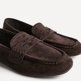 Edition Brown Faux Suede Penny Loafers