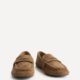 Edition Tan Faux Suede Print Penny Loafers