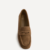 Edition Tan Faux Suede Print Penny Loafers