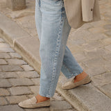 Edition Taupe Faux Suede Penny Loafers