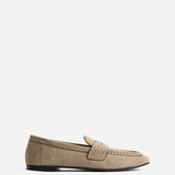 Edition Taupe Faux Suede Penny Loafers