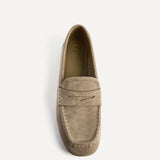 Edition Taupe Faux Suede Penny Loafers