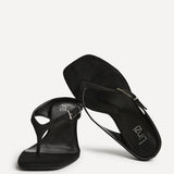 Elanie Black Mule Heels
