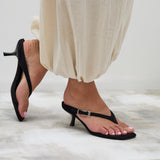 Elanie Black Mule Heels