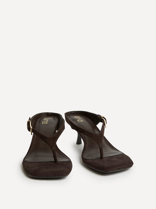 Elanie Brown Mule Heels